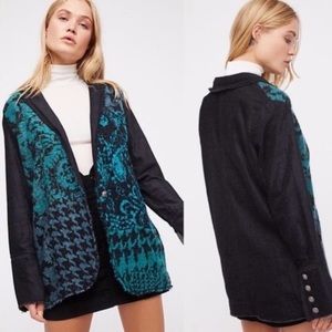 Free People Black Combo Better Together Blazer M